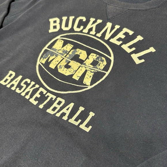 Vintage 80s 90s Russel Bucknell Basketball Crewneck Sweatshirt V Stitch XL USA - Picture 4 of 10
